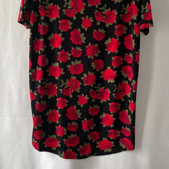 LuLa Roe XXS Simple Comfortable Red Rose Tunic - Picture 9 of 15
